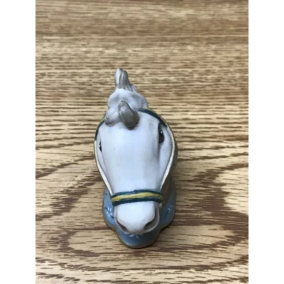 Carousel Horse Head Porcelain Bell Ornament Approx 3.5" Tall EUC - Picture 4 of 8